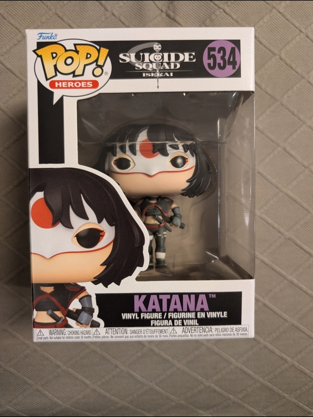 Funko Pop! Heroes Katana #534 Vinyl Figure - Black, White, Red Accents
